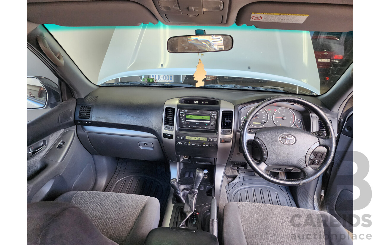 8/2007 Toyota Landcruiser Prado GXL (4x4) KDJ120R MY07 4d Wagon Silver 3.0L