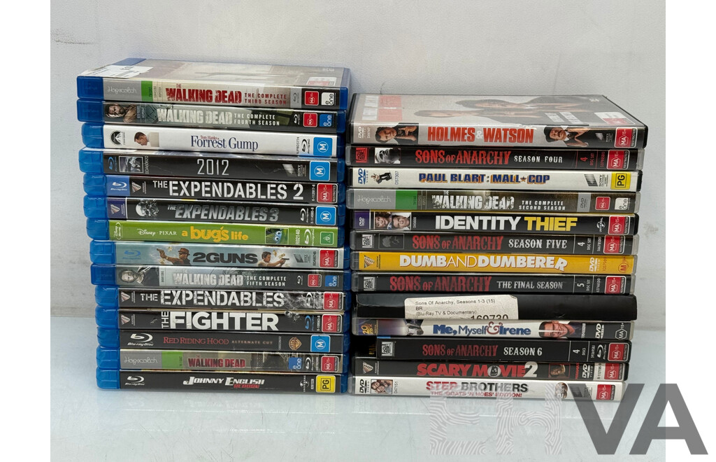 Blu-Ray and DVD Movies and TV Shows - Lot of 27