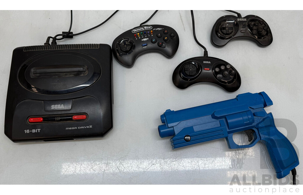 Sega Mega Drive II with Controllers
