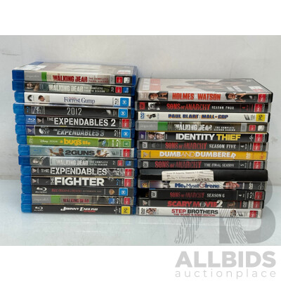 Blu-Ray and DVD Movies and TV Shows - Lot of 27