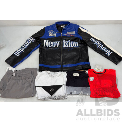 Leather Racing Jacket and Men's Clothing