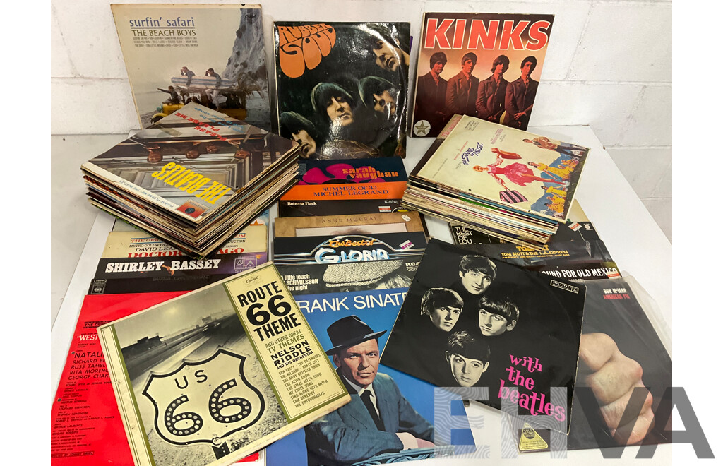 Collection of  Vintage Vinyl LP Records - Including the Beatles, Frank Sinatra, Kinks, Nelson Riddle and Much More