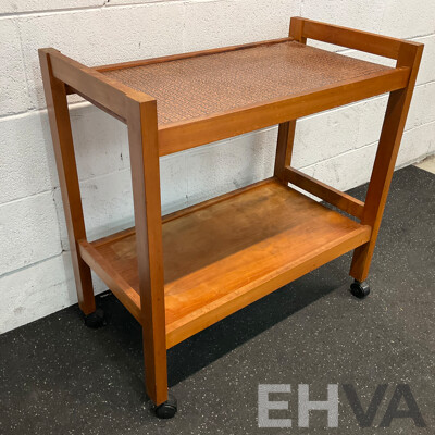 Mid 20th Century Copper Top Drinks Trolley