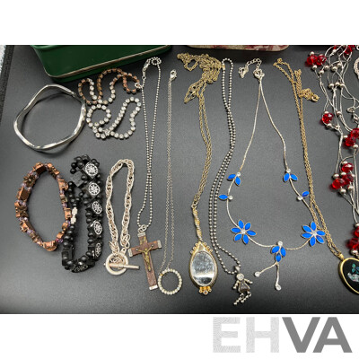 Assorted Costume Jewellery - Bracelets, Earrings, Necklaces, Rings, Musical Jewellery Boxes and More