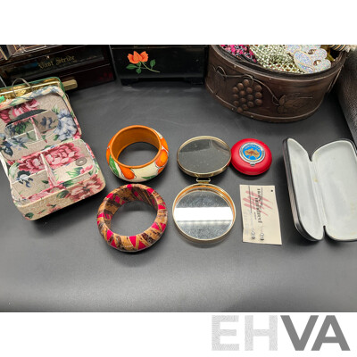 Assorted Costume Jewellery - Bracelets, Earrings, Necklaces, Rings, Musical Jewellery Boxes and More