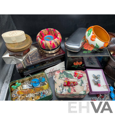 Assorted Costume Jewellery - Bracelets, Earrings, Necklaces, Rings, Musical Jewellery Boxes and More