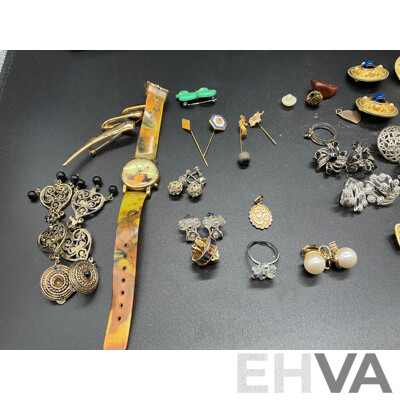 Assorted Costume Jewellery - Bracelets, Earrings, Necklaces, Rings, Musical Jewellery Boxes and More