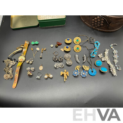 Assorted Costume Jewellery - Bracelets, Earrings, Necklaces, Rings, Musical Jewellery Boxes and More
