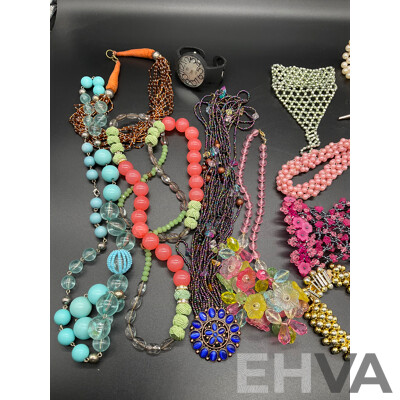 Assorted Costume Jewellery - Bracelets, Earrings, Necklaces, Rings, Musical Jewellery Boxes and More