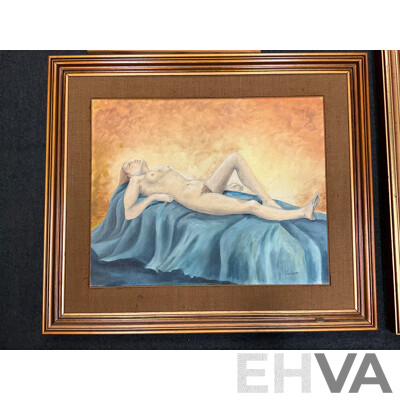 Assorted Large Paintings and Frames - Oil on Board - Lot of 8