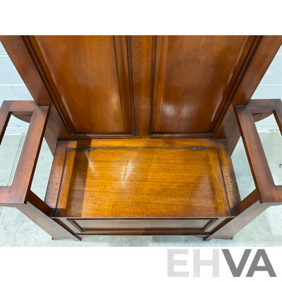 Queensland Maple Hall Stand with Lift Up Seat and Mirror