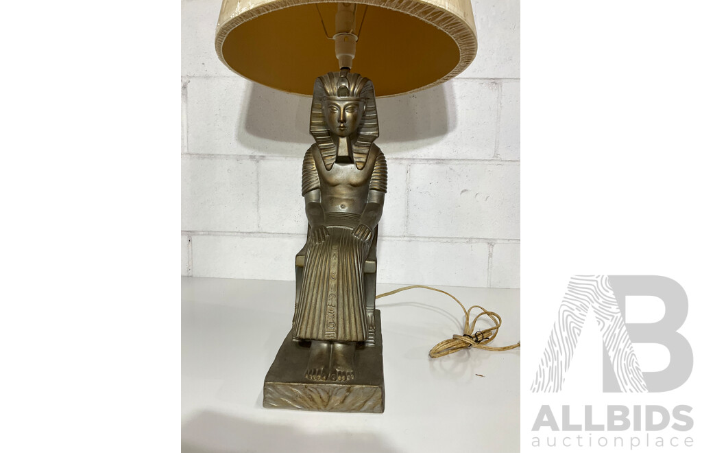Italian Ceramic Egyptian Revival Table Lamp