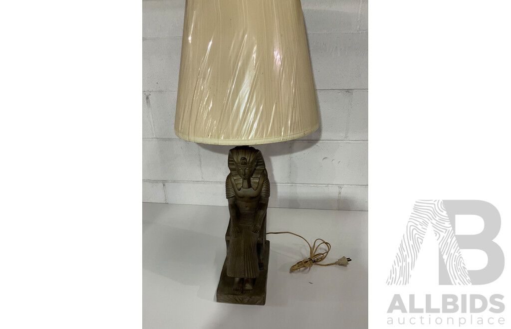 Italian Ceramic Egyptian Revival Table Lamp