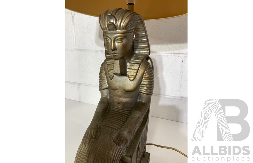 Italian Ceramic Egyptian Revival Table Lamp
