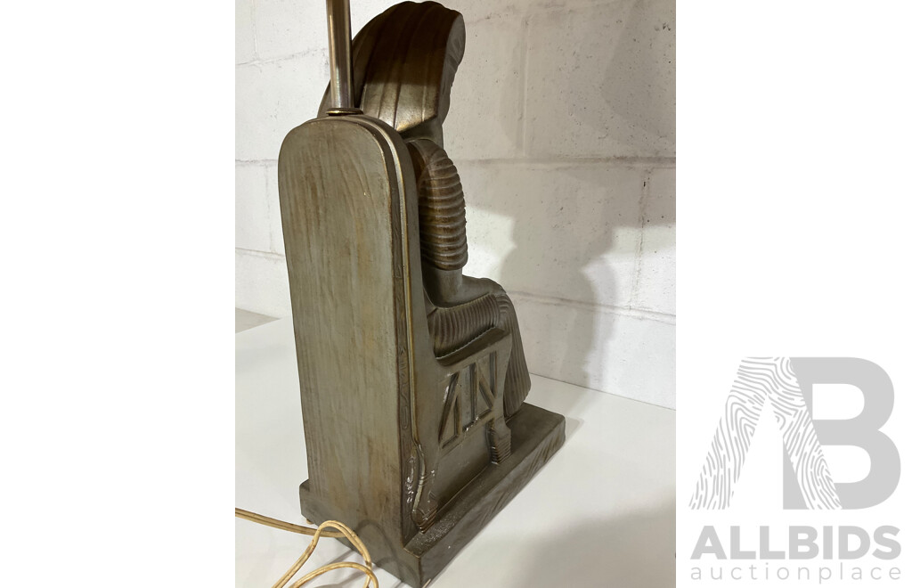 Italian Ceramic Egyptian Revival Table Lamp