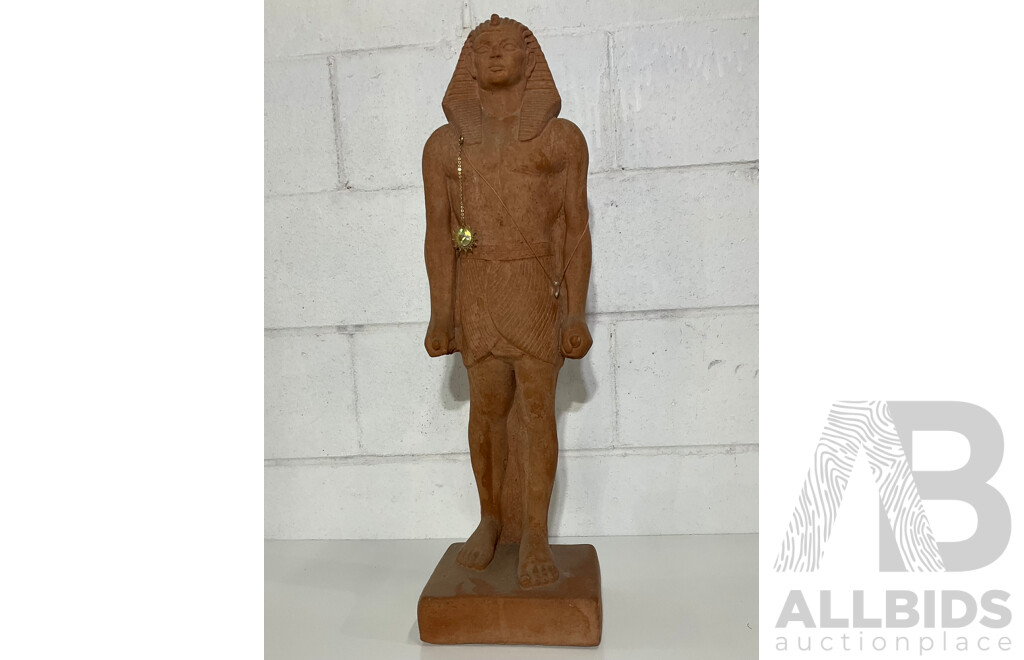 Terracotta Egyptian Revival Valley of Kings Statue