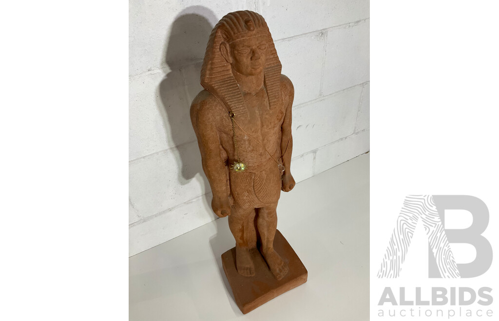 Terracotta Egyptian Revival Valley of Kings Statue