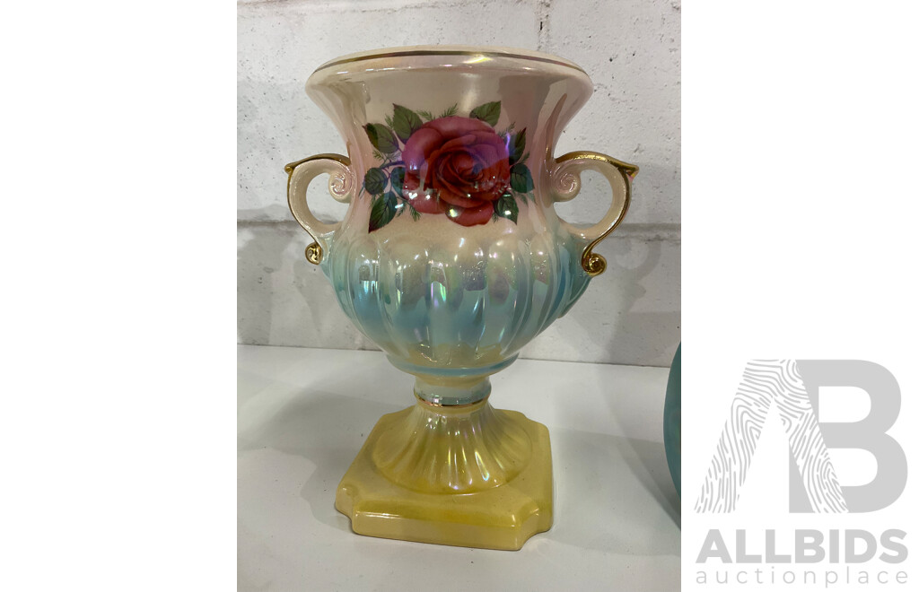 Victorian Ceramic Vases, Australian Pottery MINGAY Vase - Lot of 4
