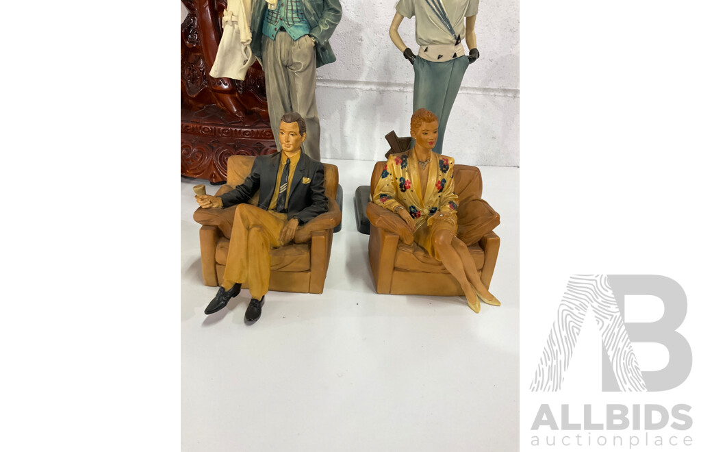 Assorted Decor Including Italian Flamenco Dancer an Guitar Player Vase, Venus Statues, Italian Vittorio Tessaro Figures  - Lot of 11