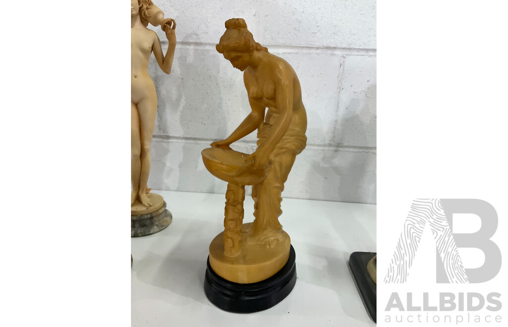 Assorted Decor Including Italian Flamenco Dancer an Guitar Player Vase, Venus Statues, Italian Vittorio Tessaro Figures  - Lot of 11