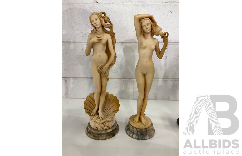 Assorted Decor Including Italian Flamenco Dancer an Guitar Player Vase, Venus Statues, Italian Vittorio Tessaro Figures  - Lot of 11