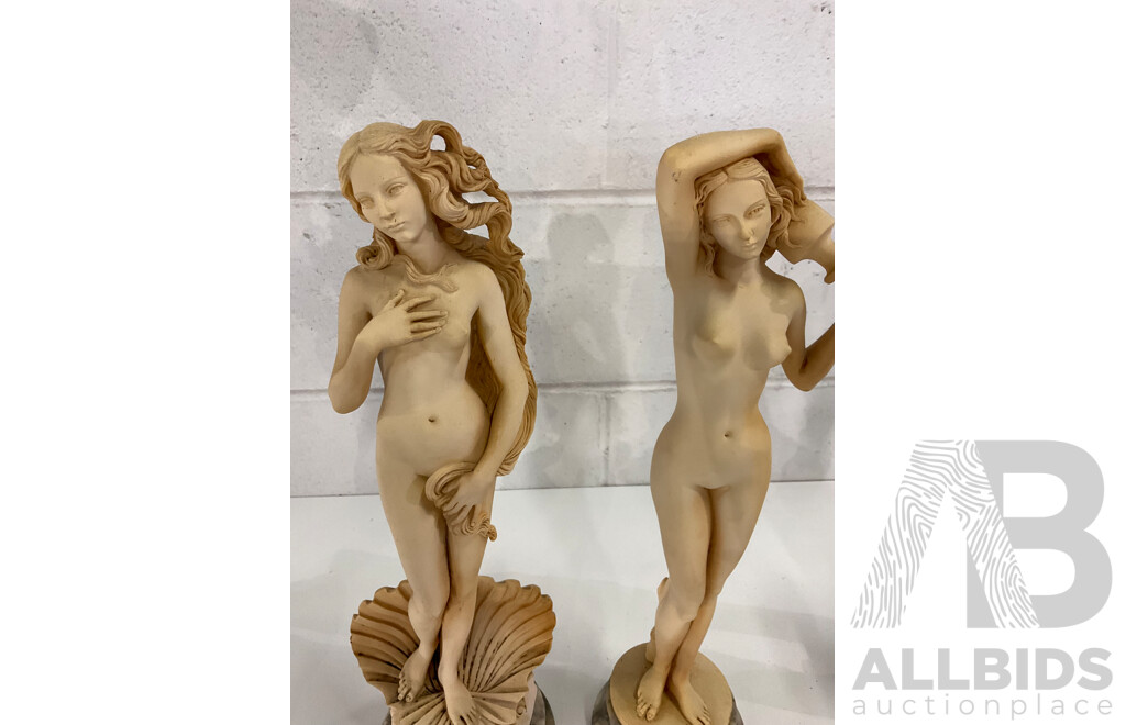 Assorted Decor Including Italian Flamenco Dancer an Guitar Player Vase, Venus Statues, Italian Vittorio Tessaro Figures  - Lot of 11