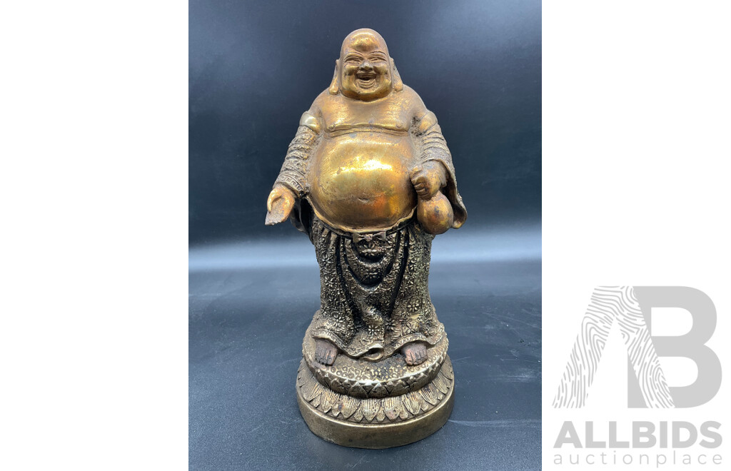 Assorted Decor Including Buddha Statues, Pair of Carved Stone Temple Dogs and More