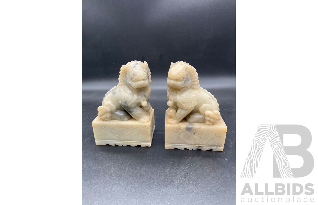Assorted Decor Including Buddha Statues, Pair of Carved Stone Temple Dogs and More