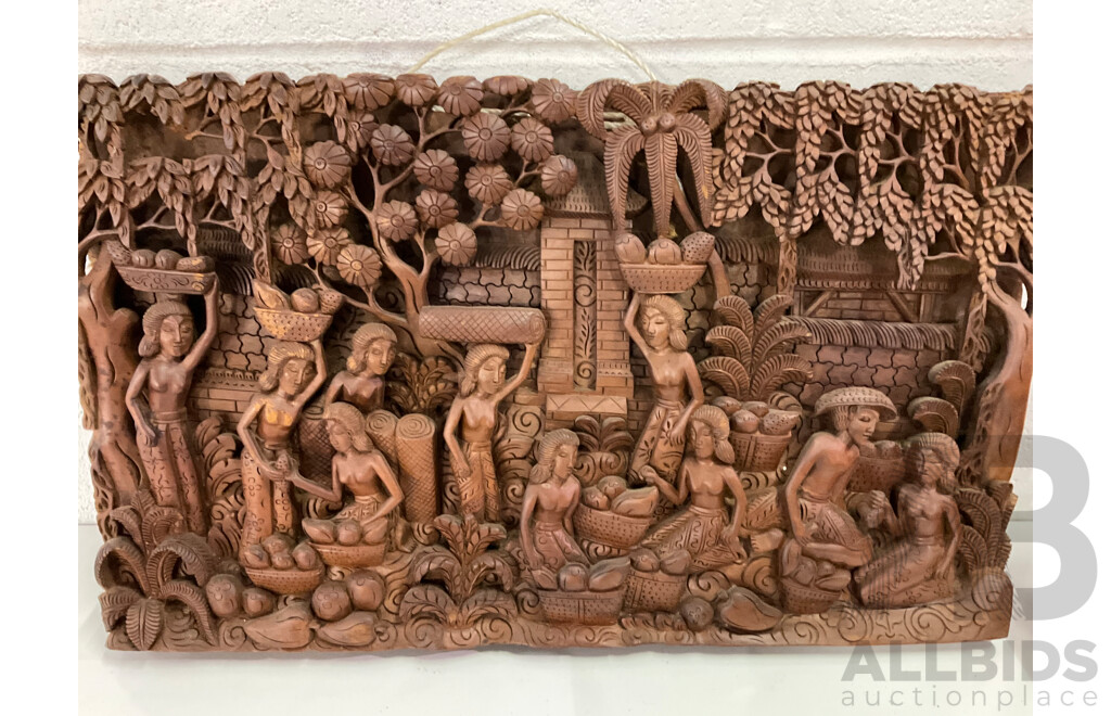 Assorted Trinket Boxes, Wooden Carved Storyboard, Oriental Ceramic Bowl and More - Lot of 11