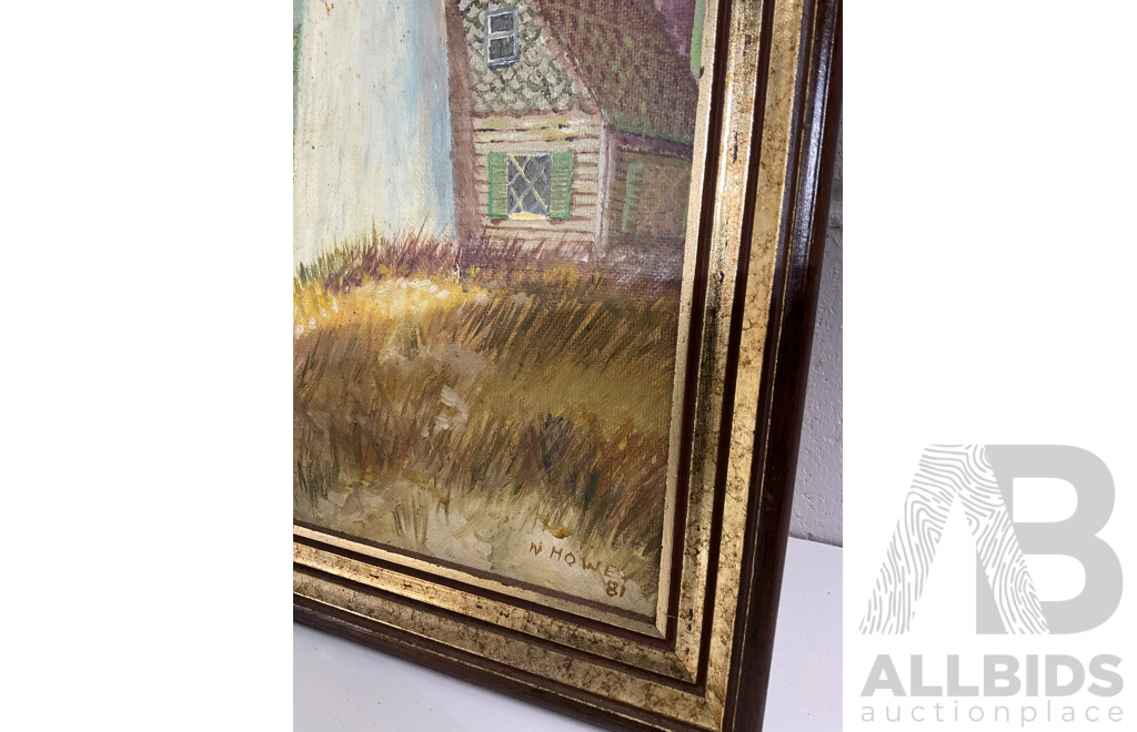 N. HOWE (1981), "Lighthouse" Oil on Board , Together with a Collection of Nautical Themed Items - Lot of 16