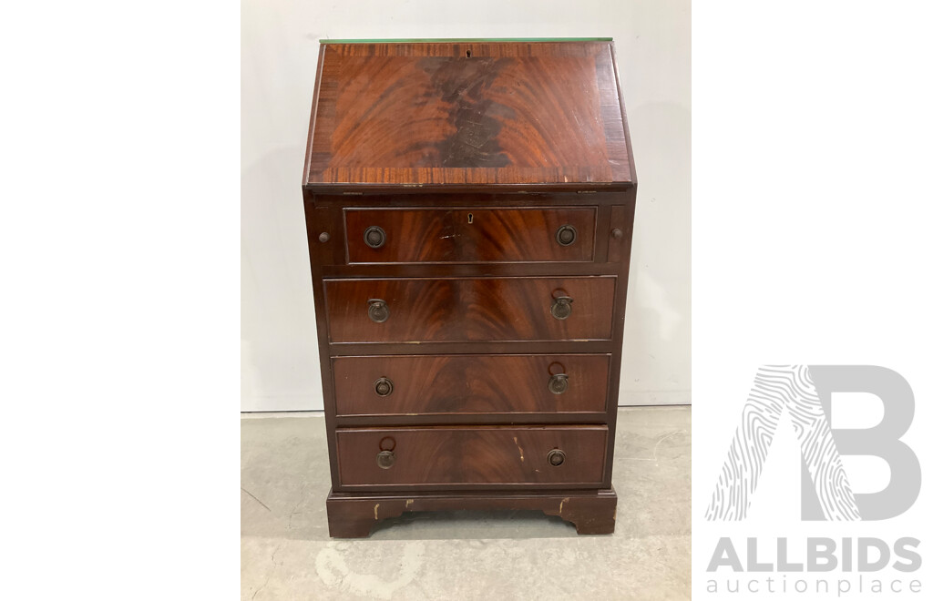 Vintage Asian Timber Cabinet with Slanted Top