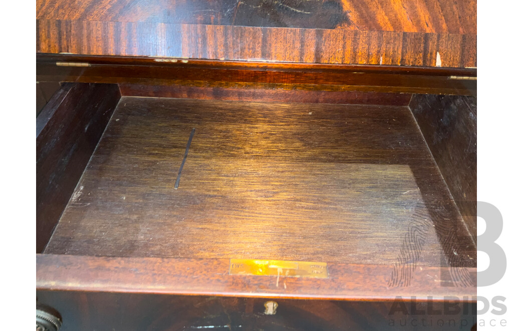 Vintage Asian Timber Cabinet with Slanted Top