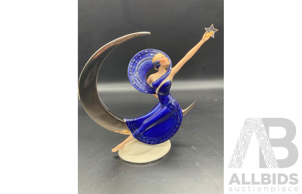 Assorted  Art Glass Collection, Including Franklin Mint Moonlight in Platinum Sculpture - Lot of 17