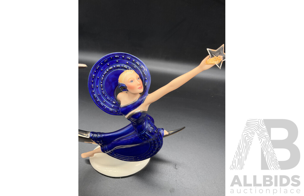 Assorted  Art Glass Collection, Including Franklin Mint Moonlight in Platinum Sculpture - Lot of 17