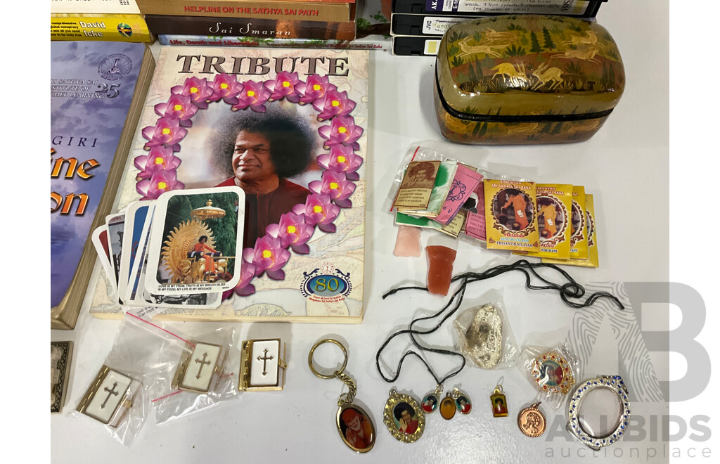 Huge Collection of Sai Baba Books, Video Tapes, CD's and More
