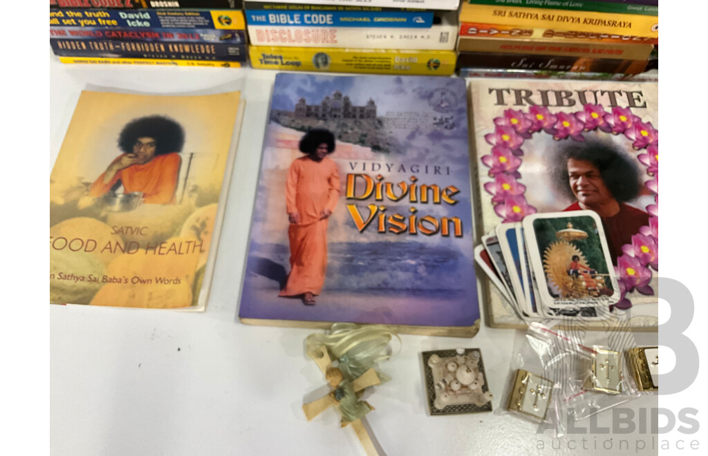 Huge Collection of Sai Baba Books, Video Tapes, CD's and More