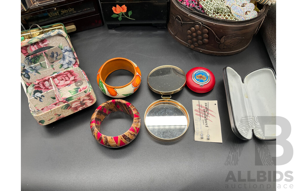Assorted Costume Jewellery - Bracelets, Earrings, Necklaces, Rings, Musical Jewellery Boxes and More