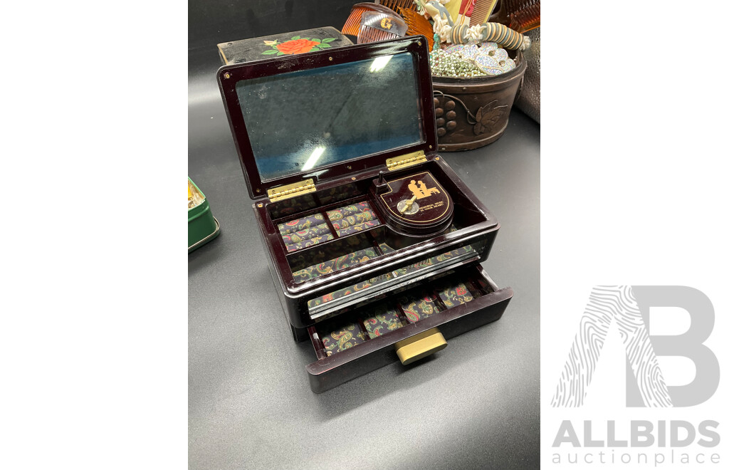 Assorted Costume Jewellery - Bracelets, Earrings, Necklaces, Rings, Musical Jewellery Boxes and More