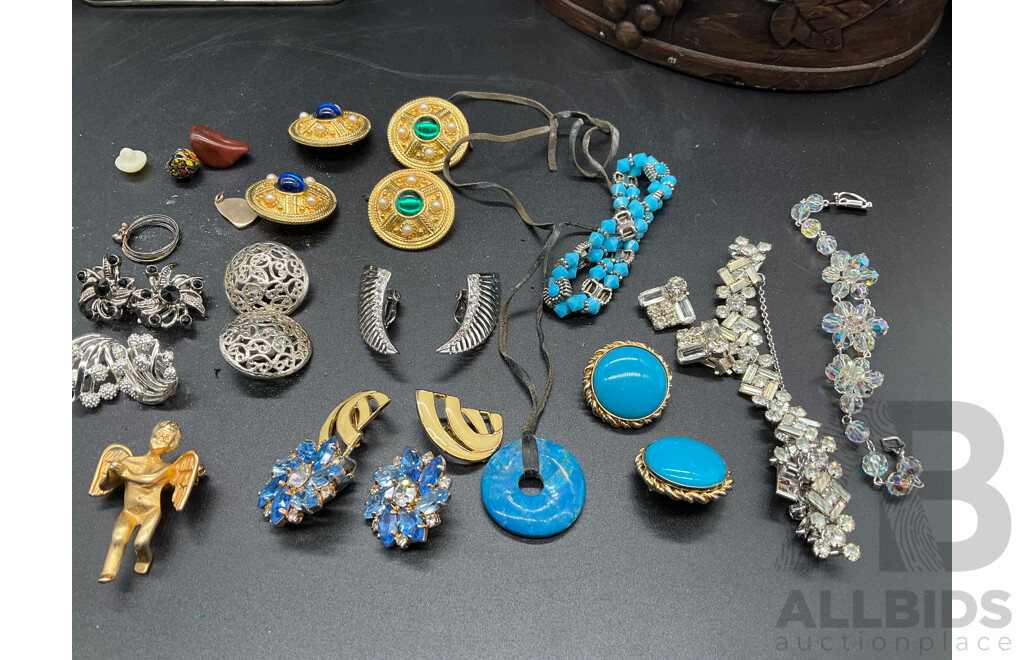 Assorted Costume Jewellery - Bracelets, Earrings, Necklaces, Rings, Musical Jewellery Boxes and More