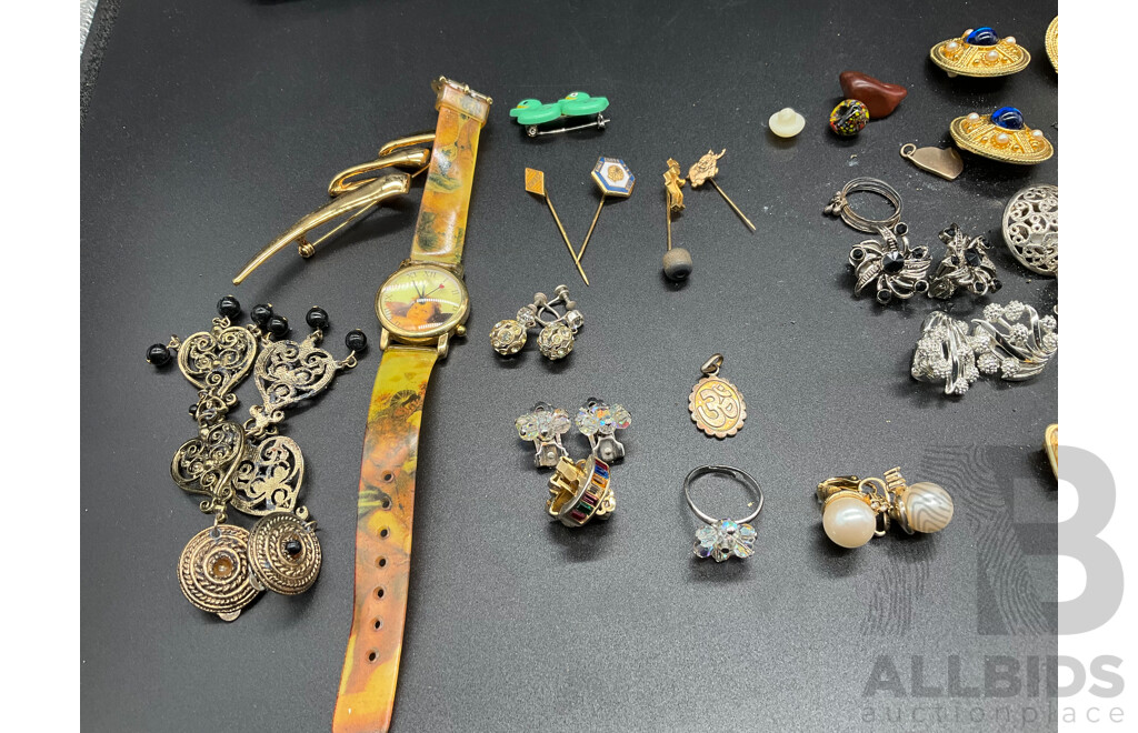 Assorted Costume Jewellery - Bracelets, Earrings, Necklaces, Rings, Musical Jewellery Boxes and More