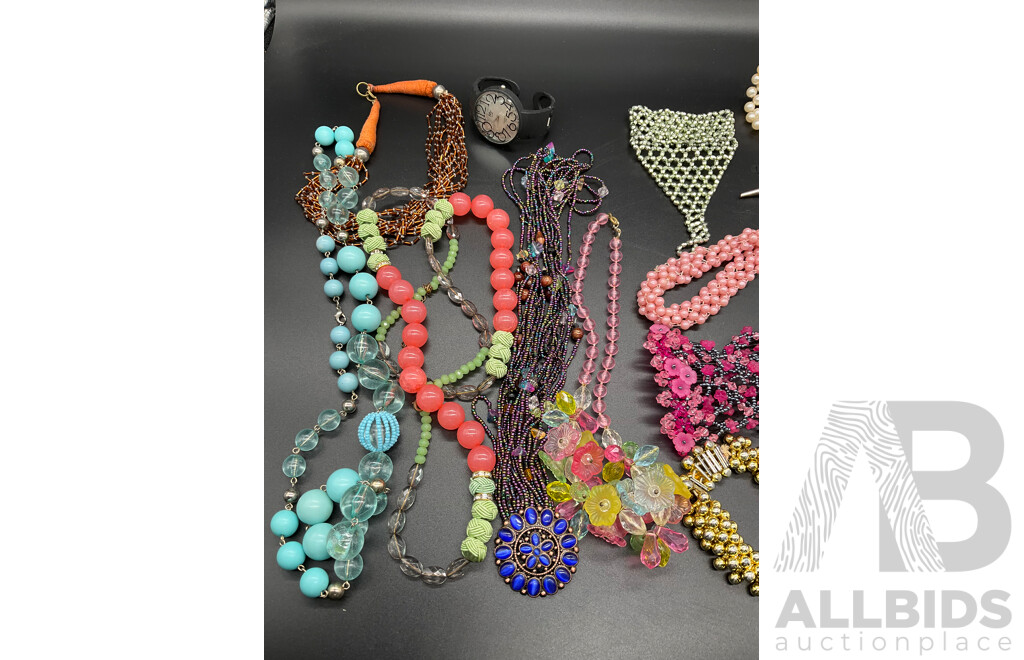 Assorted Costume Jewellery - Bracelets, Earrings, Necklaces, Rings, Musical Jewellery Boxes and More