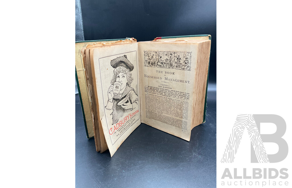 Mrs Beeton's Book of Household Management, the Little  Oxford Dictionary, Lot of the Saints Gallery Invitation, Art Nouveau by Maria Constantino Book and More