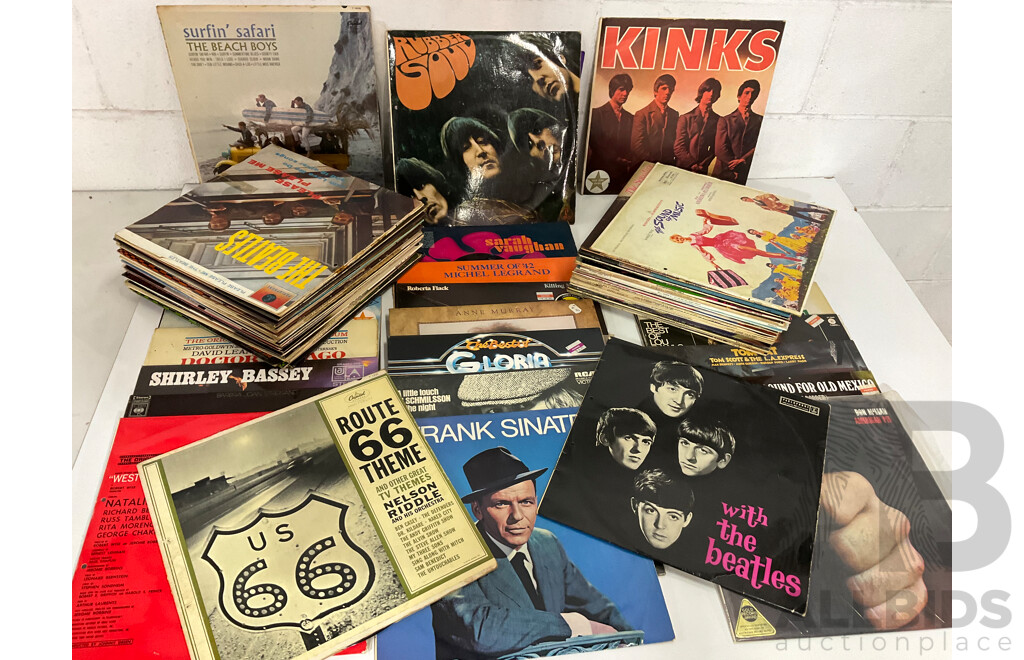 Collection of  Vintage Vinyl LP Records - Including the Beatles, Frank Sinatra, Kinks, Nelson Riddle and Much More