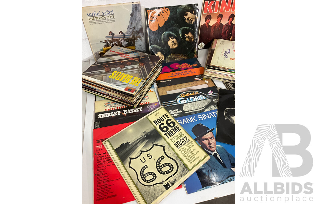 Collection of  Vintage Vinyl LP Records - Including the Beatles, Frank Sinatra, Kinks, Nelson Riddle and Much More