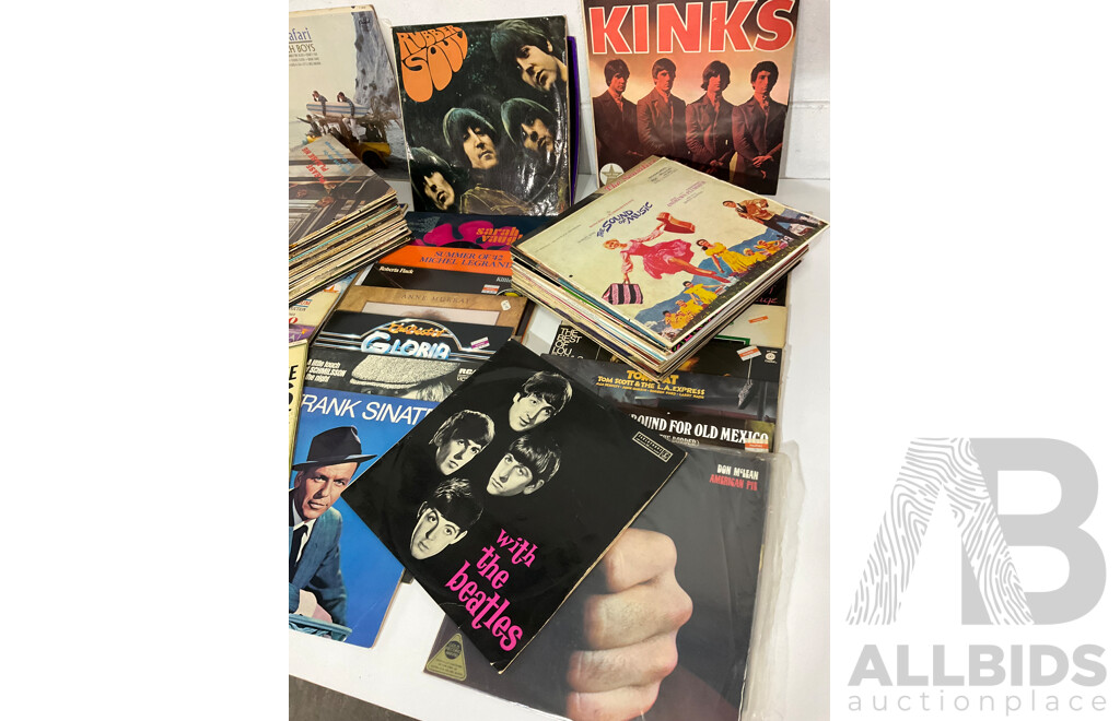 Collection of  Vintage Vinyl LP Records - Including the Beatles, Frank Sinatra, Kinks, Nelson Riddle and Much More