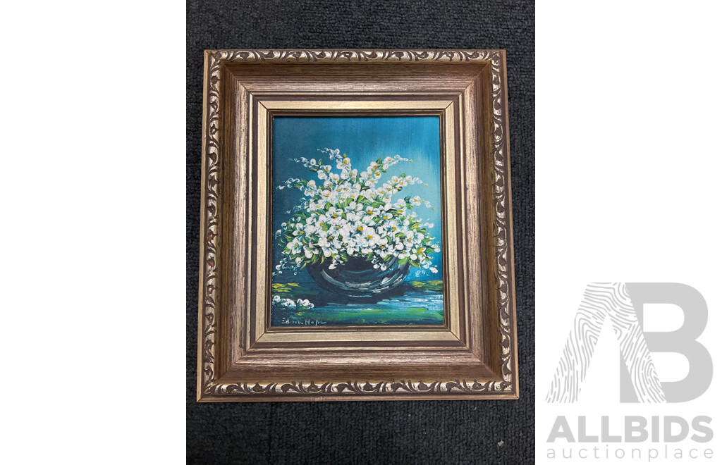 Unknown Artists , Oil on Board, One Print - Lot of 7