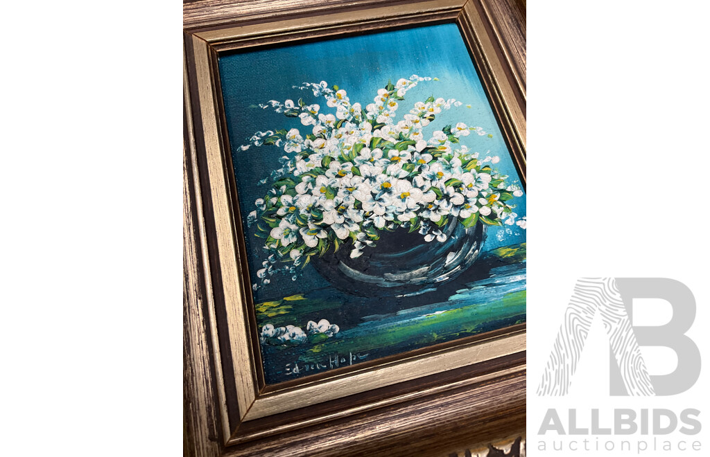 Unknown Artists , Oil on Board, One Print - Lot of 7