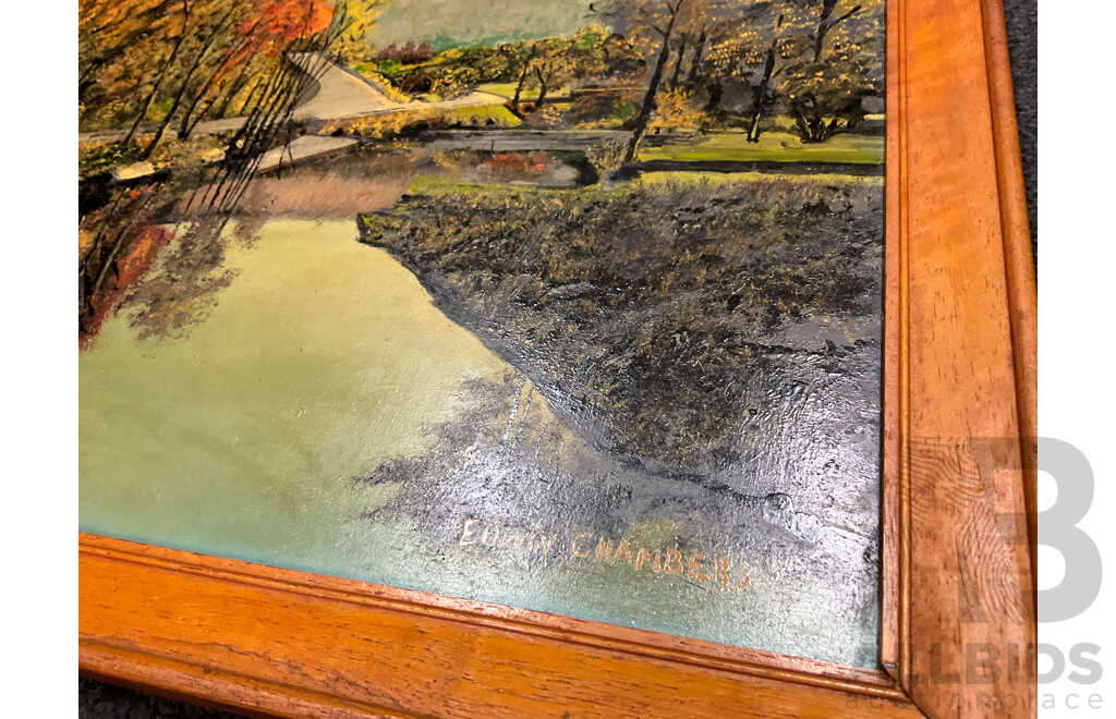 Edwin Chambers, Oil on Board X3, One Unknown Artist, Oil on Board - Lot of 4