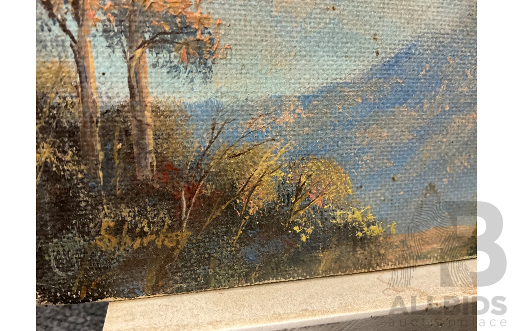 Assorted Paintings, Oil on Board by Unknown Artists “‘Katoomba”, Shirley Gallon “Narrow Neck, Blue Mountains - Oil on Canvas , J. Buske, “Kangaroo” - Pencils Drawing, Beryl Erskine “The Old House”  - Lot of 5