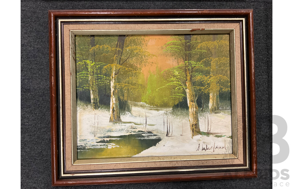 Assorted Paintings - Oil on Board by Unknown Artist 6x, One Print -  Lot of 7